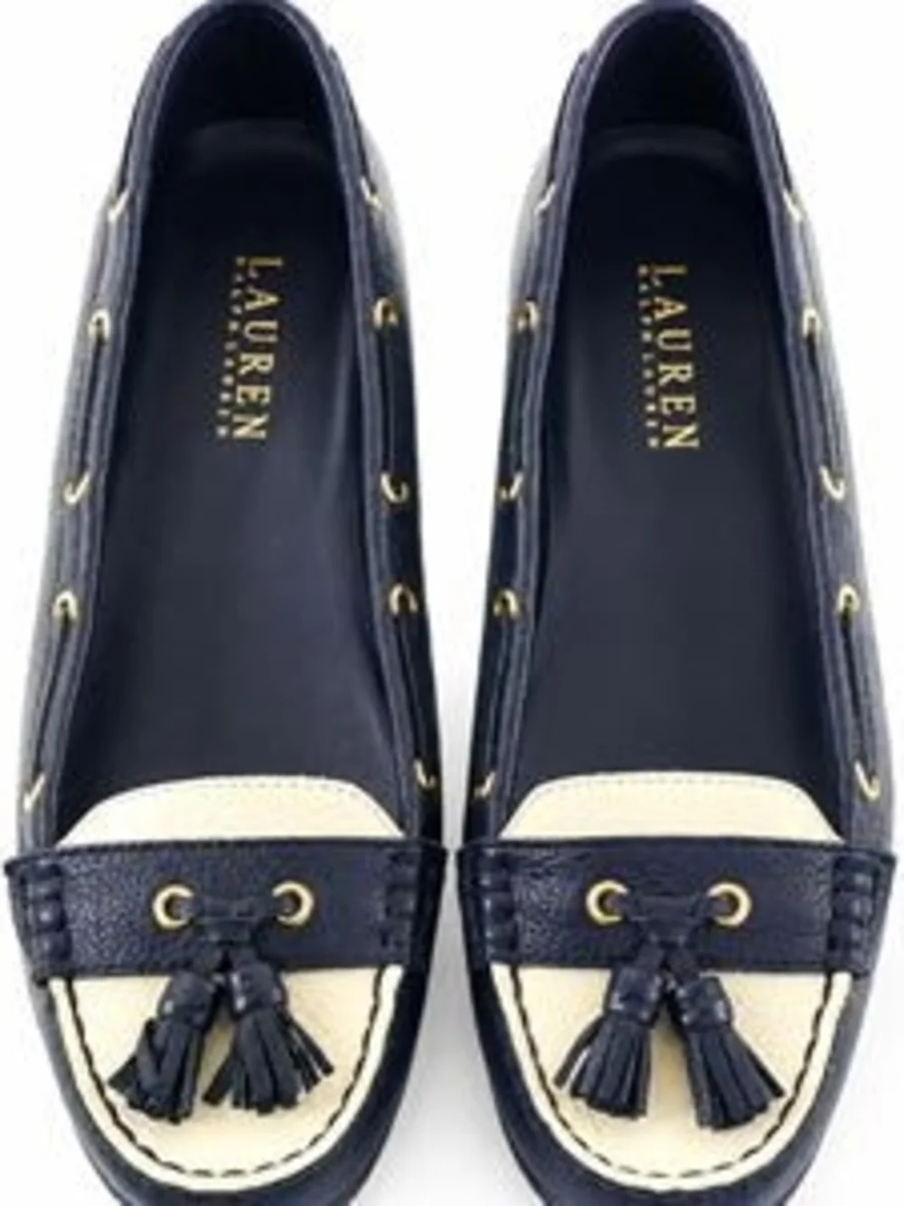 Lauren Ralph Lauren Two-Tone Tassel Loafers Size 8 Women